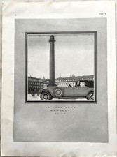 PRESS ADVERTISEMENT February 1926 Le Cabriolet Renault 40 hp Place Vendôme