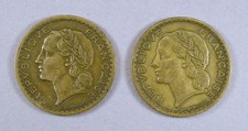 Lot de 2 pièces de 5 Francs