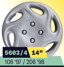 4 WHEEL CAPS WHEEL TRIM PANELS 14"" FOR PEUGEOT 206 1998 > 5603/4