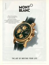 Mont Blanc Meisterstück Chronographe Publicité 1999 Originale 1 Page Montre