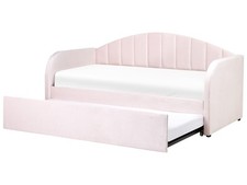 Lit Gigogne en Velours Rose