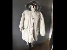 Parka femme à capuche écrue