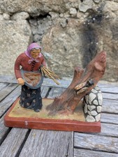 Grand santon ancien paysanne