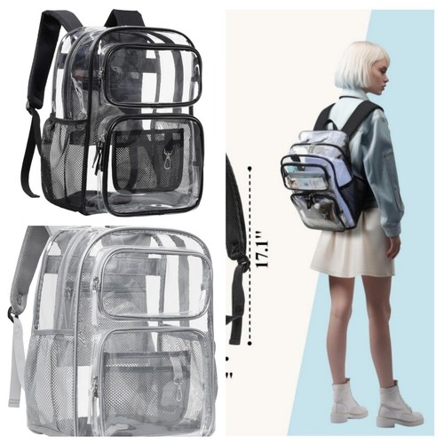 Large clear pvc backpack - pvc, heavy