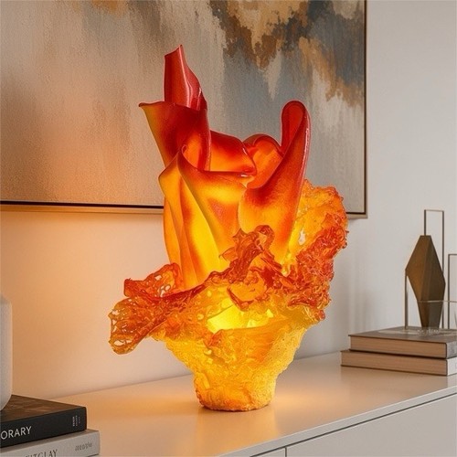Lampe table flamme vivante - lampe,