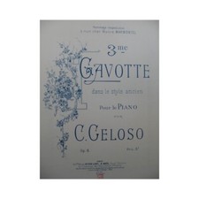 GELOSO C. Gavotte piano