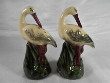 PAIR SALT SHAKER / SALT SHAKER & PEPPER SHAKER "HERON" EARTHENWARE SLING