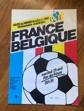 ancien PROGRAMME Officiel  )) FRANCE V BELGIQUE 1981