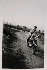 Moto 1957 Avec Fillette Photo 