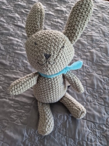 Doudou lapin laine marron