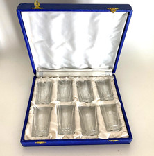 Boxed Set of 8 Crystal Glasses by Val St Lambert