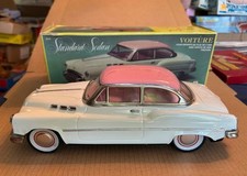 Vtg Voiture Buick Standard Sedan Friction Toy in Original Box! Pink. Sound Effec