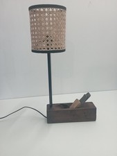 Lampe à Poser Artisanale UP-CYCLING | Base en Rabot Ancien,Industriel