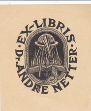 ✒ EX LIBRIS André NETTER par Ernest HUBER - alchimiste ?