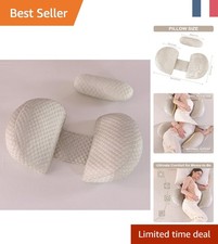 Coussin d'Allaitement et de Soutien du Dos - Housse Bambou Lavable en Machine