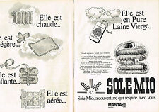 PUBLICITE ADVERTISING 044   1981   SOLE MIO   couverture MANTA  (2 pages)