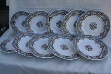 10 grandes assiettes creuses GIEN service Dionysos 