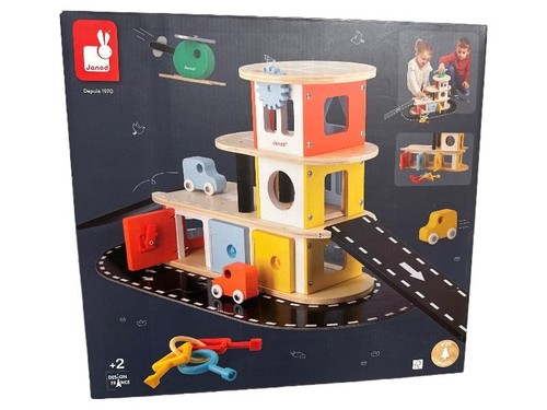 Janod parking bois jouet - parking, en