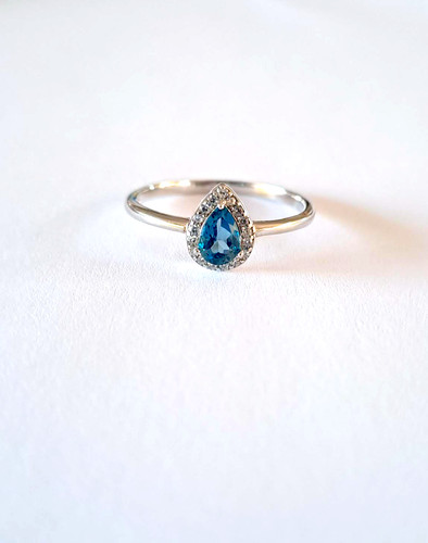 Bague topaze bleu - , londres