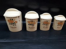 lot de 4 pot a épices  anciens moulin des loups st Amand faïence vintage France