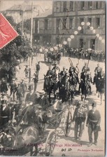 09 PAMIERS - le cortege ministeriel, escorte de Gendarmes