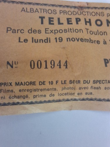 Billet concert telephone - billet,