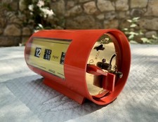 Antique 70s Mirage West Germany Mechanical Alarm Clock Orange & Yellow