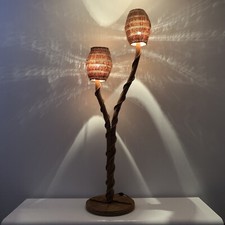 Lampadaire bambou rotin coco