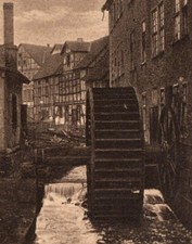 110/434 AK ANCIENNE TECHNIQUE MEULE ROUES À EAU MAISON À POUTRES BAD HERSFELD