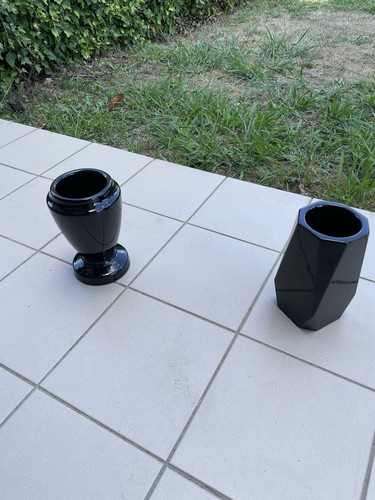 Paire vases urnes granit - paire,