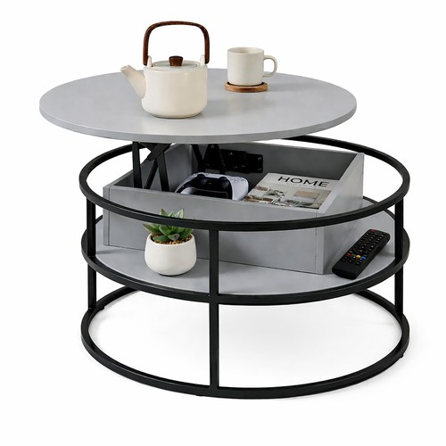 Table basse ronde - , relevable
