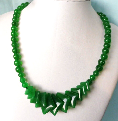 Collier jade vert - collier,