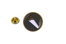 pins pin badge pin's metal avec pince papillon scie bucheron