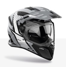 Enduro Casque de Sécurité Casque Cross Moto Quad Airoh BANDIT Spicy Gris Blanc