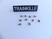 JOUF 10 BRASS SCREWS 11MM NUT HEADS FIXING BOGIE WAGON / PASSENGER CAR