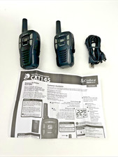 Cobra CXT145 Walkie Talkies 22 Channel FRS Two-Way Radio Pair Black Tested