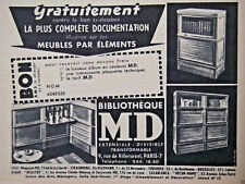 1955 PRESS ADVERTISING MD LIBRARY FURNITURE BY ELEMENTS - ADVERTISING