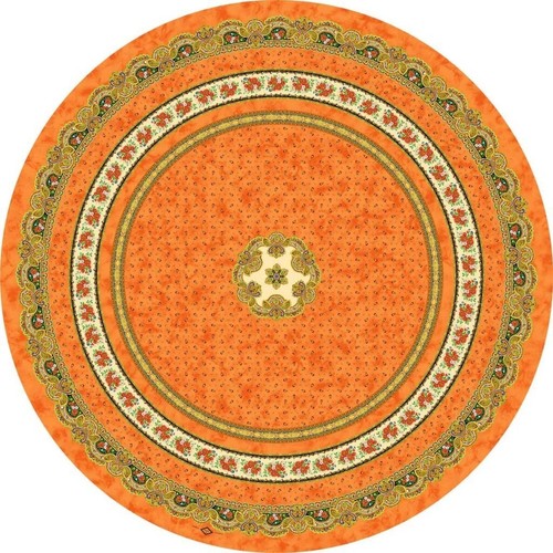 Nappe ronde coton enduit