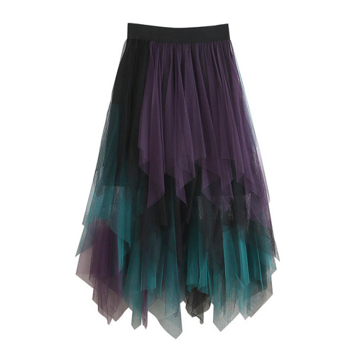 Femme tulle maille pente jupe - maille,