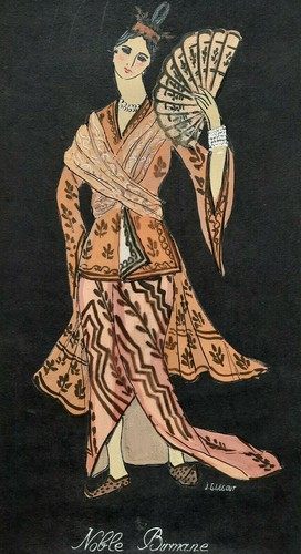 Noble birmane birmanie gouache - birmane,