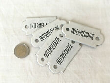 5 SMALL ANTIQUE ""INTERMEDIATE"" GLAZED PLATES SNCF TRAIN (10)