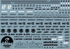 Planche Starfobar, décalcomanie à l'eau , 1:24, custom, maquette