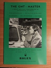 Rolex GMT-Master pamphlet leaflet 1958 english good condition
