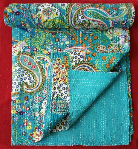Couvre lit indien kantha - indien,