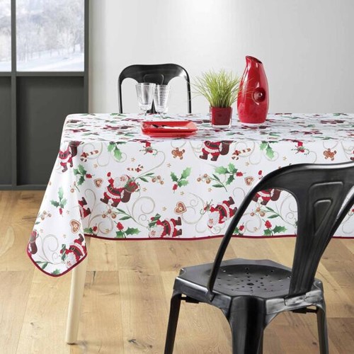Nappe noël rectangle père - noël,