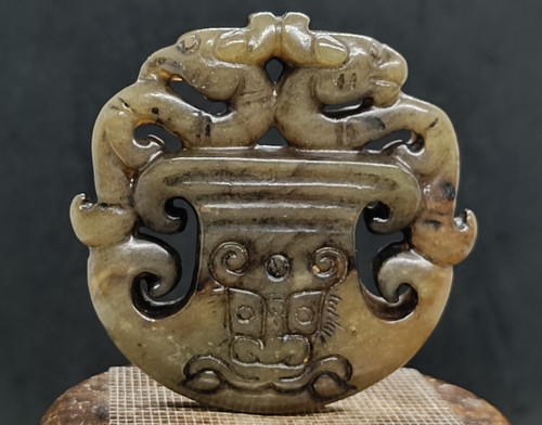 Ancienne amulette jade - ancienne, en
