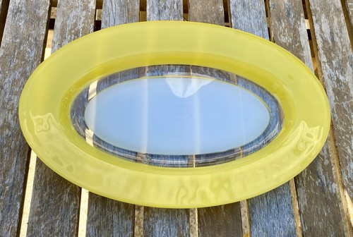 Plat ovale duralex jaune - plat,