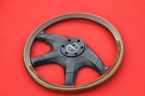 Volant combiné cuir - et, bois