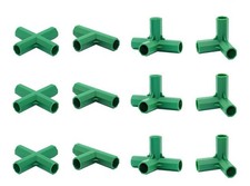 12 Gardening Frame Connectors Fittings 4 Types Joints Plant Support Connector