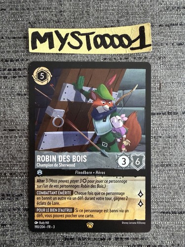 Carte lorcana disney tcg robin - tcg,